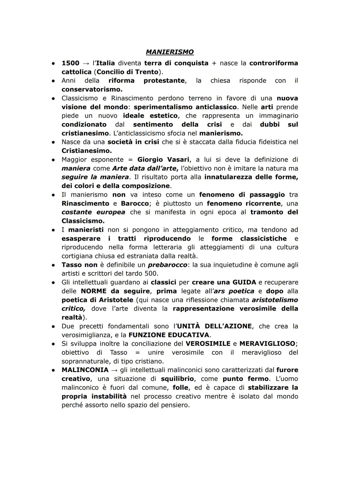 ●
●
MANIERISMO
1500 l'Italia diventa terra di conquista + nasce la controriforma
cattolica (Concilio di Trento).
Anni della riforma protesta
