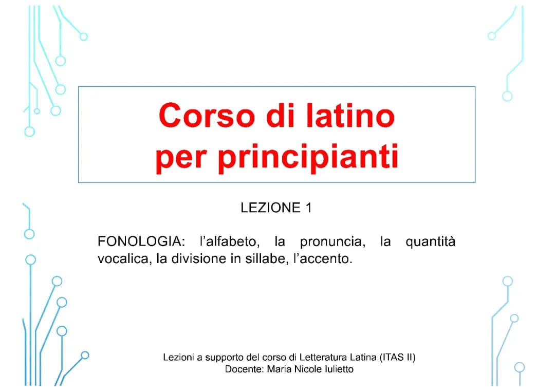 corso di lingua latina 