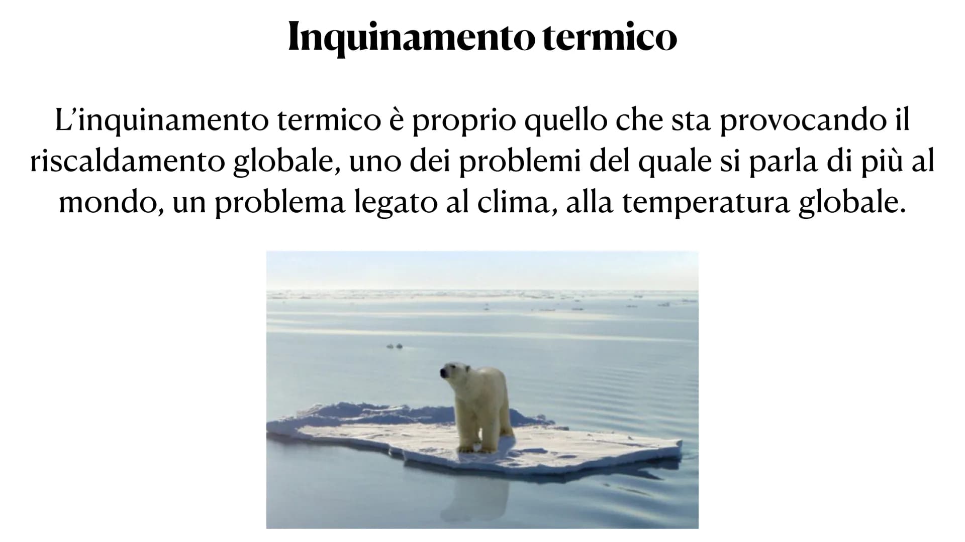 L'inquinamento L'inquinamento è un'alterazione
dell' ambiente, naturale o
artificiale, da parte di elementi
inquinanti. Questo può provocare