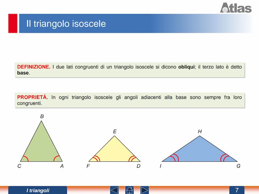 Gli elementi di un triangolo
Per disegnare un triangolo occorre congiungere
con dei segmenti tre punti non allineati.
Nel triangolo si disti