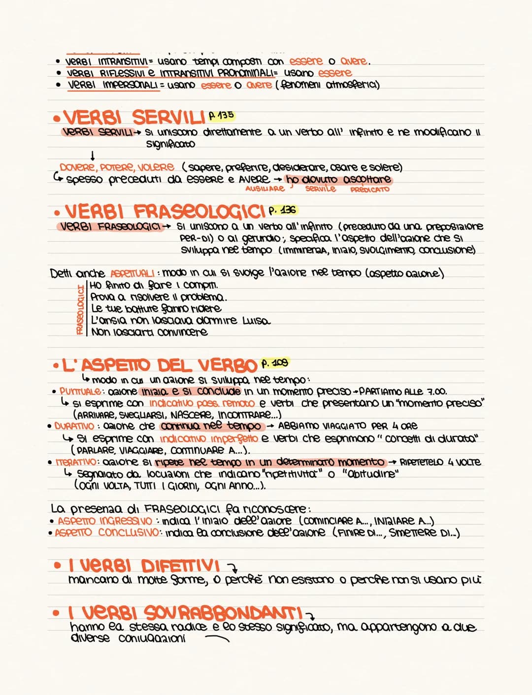 ● VERBI PREDICATIVI E COPULATIVI P. 111
PREDICATIVI Sono dotati di un significato proprio e forniscono un informazione precisa sue
soggetto.