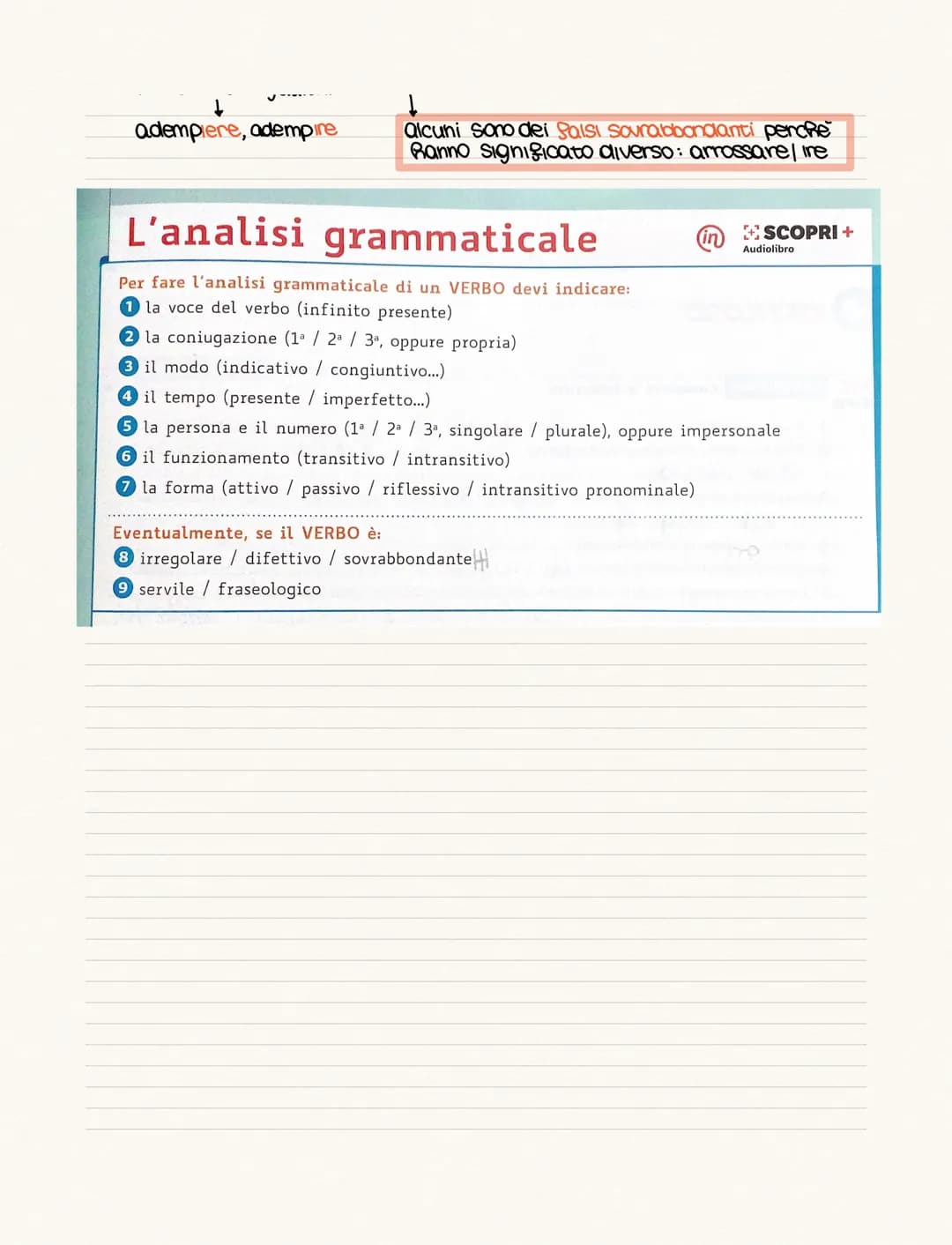 ● VERBI PREDICATIVI E COPULATIVI P. 111
PREDICATIVI Sono dotati di un significato proprio e forniscono un informazione precisa sue
soggetto.
