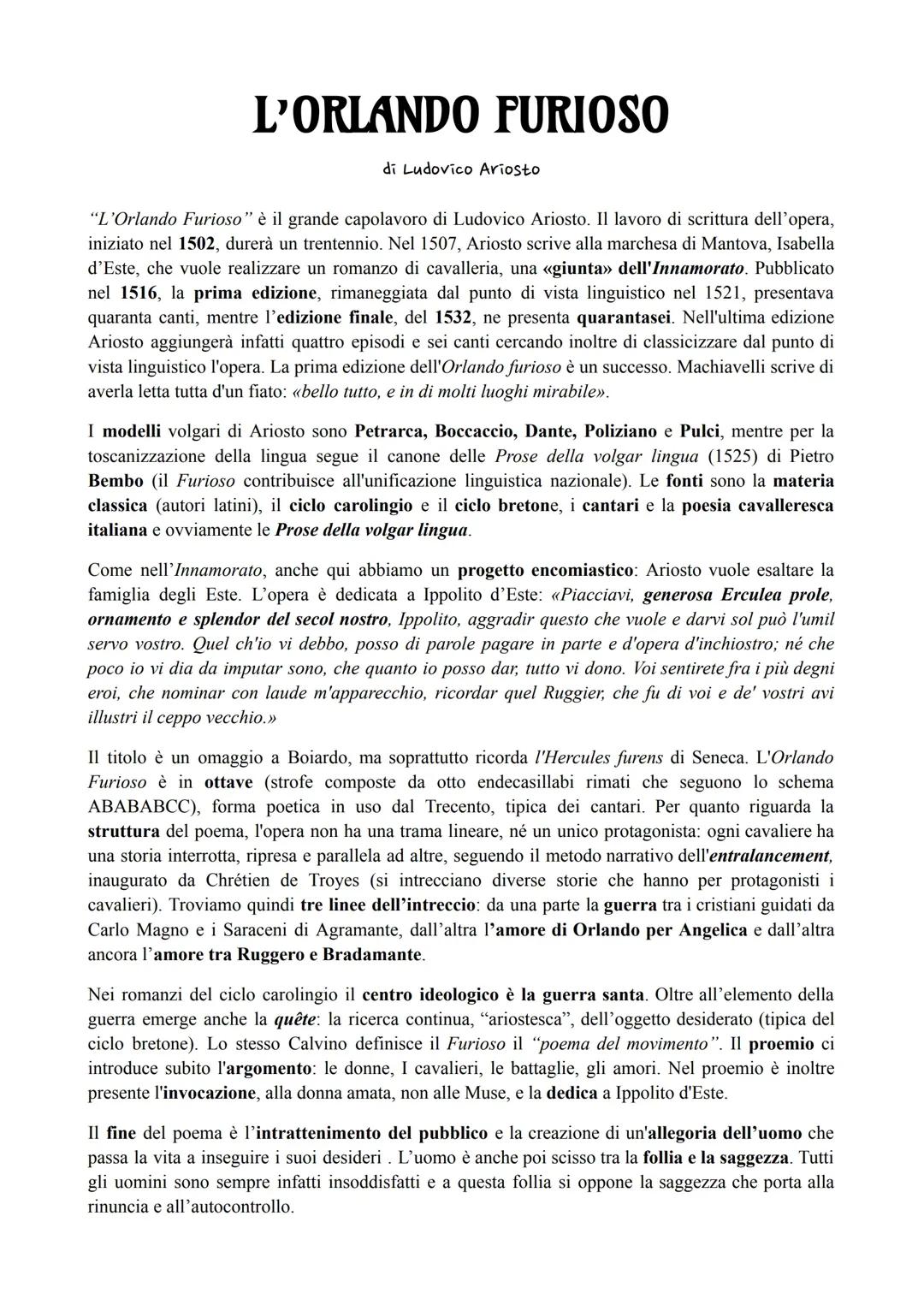 "L'Orlando Furioso"