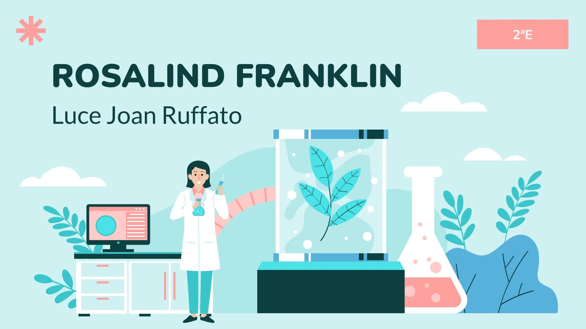 ROSALIND FRANKLIN
Luce Joan Ruffato
2ªE 01
CHI É
ROSALIND
FRANKLIN? ●
●
BIOGRAFIA
Rosalind Elsie Franklin, nacque il 25 luglio 1920 e fu una