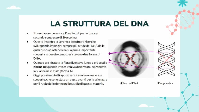 ROSALIND FRANKLIN
Luce Joan Ruffato
2ªE 01
CHI É
ROSALIND
FRANKLIN? ●
●
BIOGRAFIA
Rosalind Elsie Franklin, nacque il 25 luglio 1920 e fu una