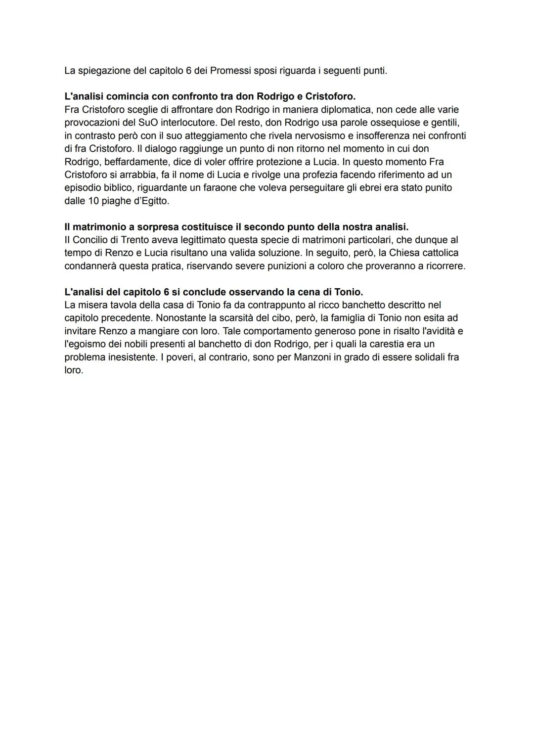 capitolo 6
Fra Cristoforo contro Don Rodrigo
Il capitolo si apre con un confronto tra Fra Cristoforo e Don Rodrigo, il frate, seppur
indiret