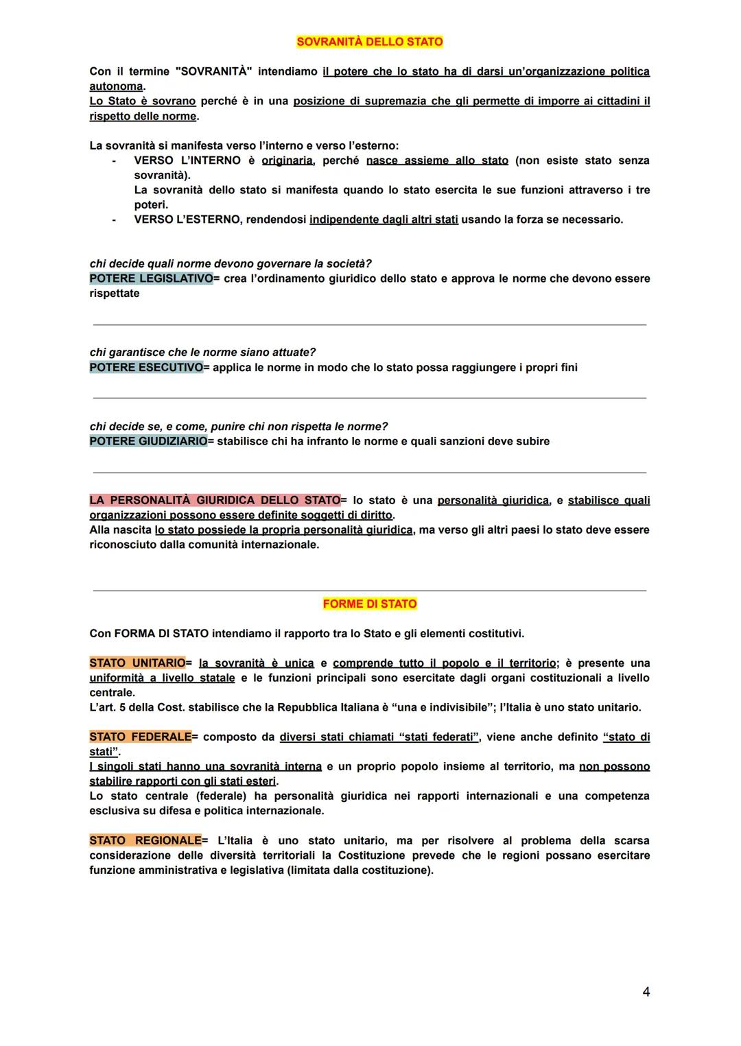 LO STATO
Sin dal principio le persone hanno sempre avuto bisogno di associarsi per vivere meglio, ma ogni
società necessita delle norme e re