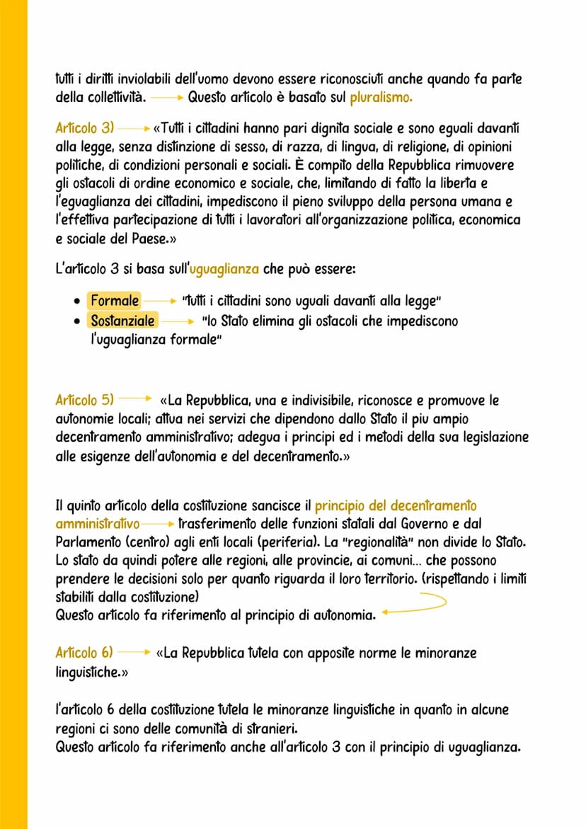 ARTICOLO 1)
sovranita
i principi
fondamentali
«L'Italia e una Repubblica democratica, fondata sul lavoro. La
appartiene al popolo, che la es