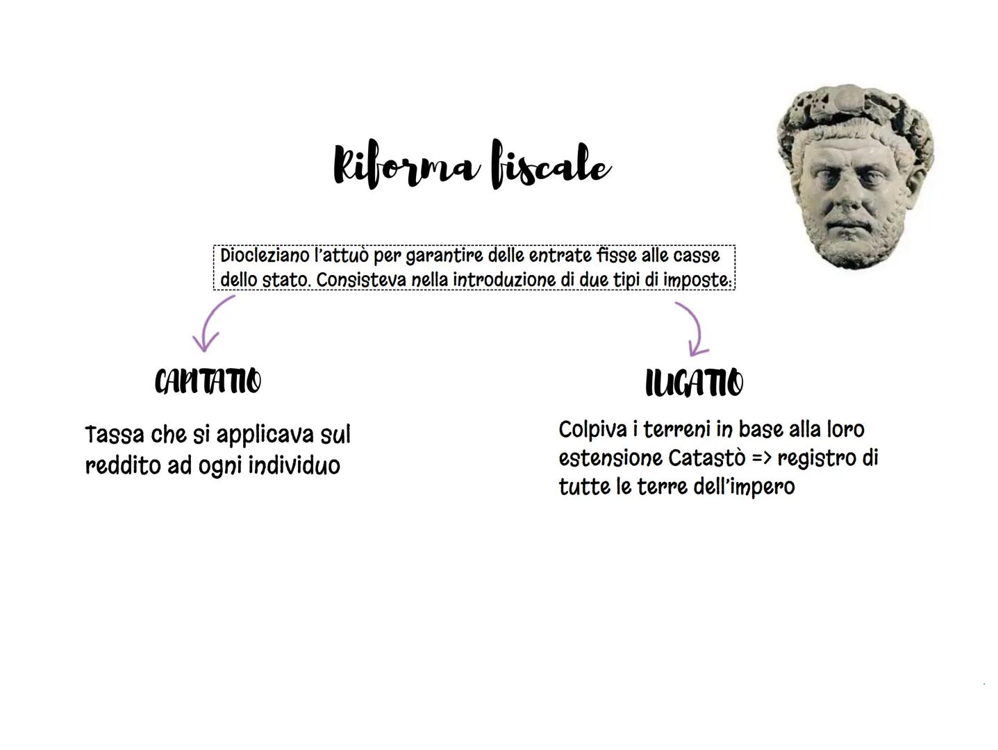 - da 162 d.C. Diocleziano a 165 d.C.
- 284-305 d.C. Diocleziano

ADORATIO si faceva chiamare,
"dominus" => portava la corona
e il diadema co