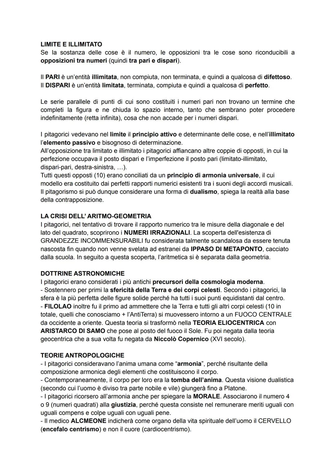 PITAGORA E I PITAGORICI
Pitagora nasce a Samo nel 571-570 e muore in Italia nel 490. A Crotone egli fondò una
scuola che funse anche da asso