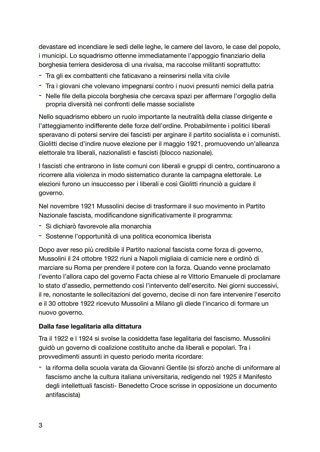 L'avvento del fascismo in Italia
DOPOGUERRA
I problemi del dopoguerra I Trattati di Parigi (1919-1920) intendevano creare un
nuovo equilibri