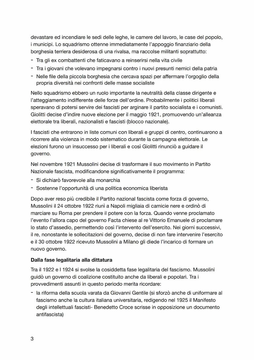 L'avvento del fascismo in Italia
DOPOGUERRA
I problemi del dopoguerra I Trattati di Parigi (1919-1920) intendevano creare un
nuovo equilibri