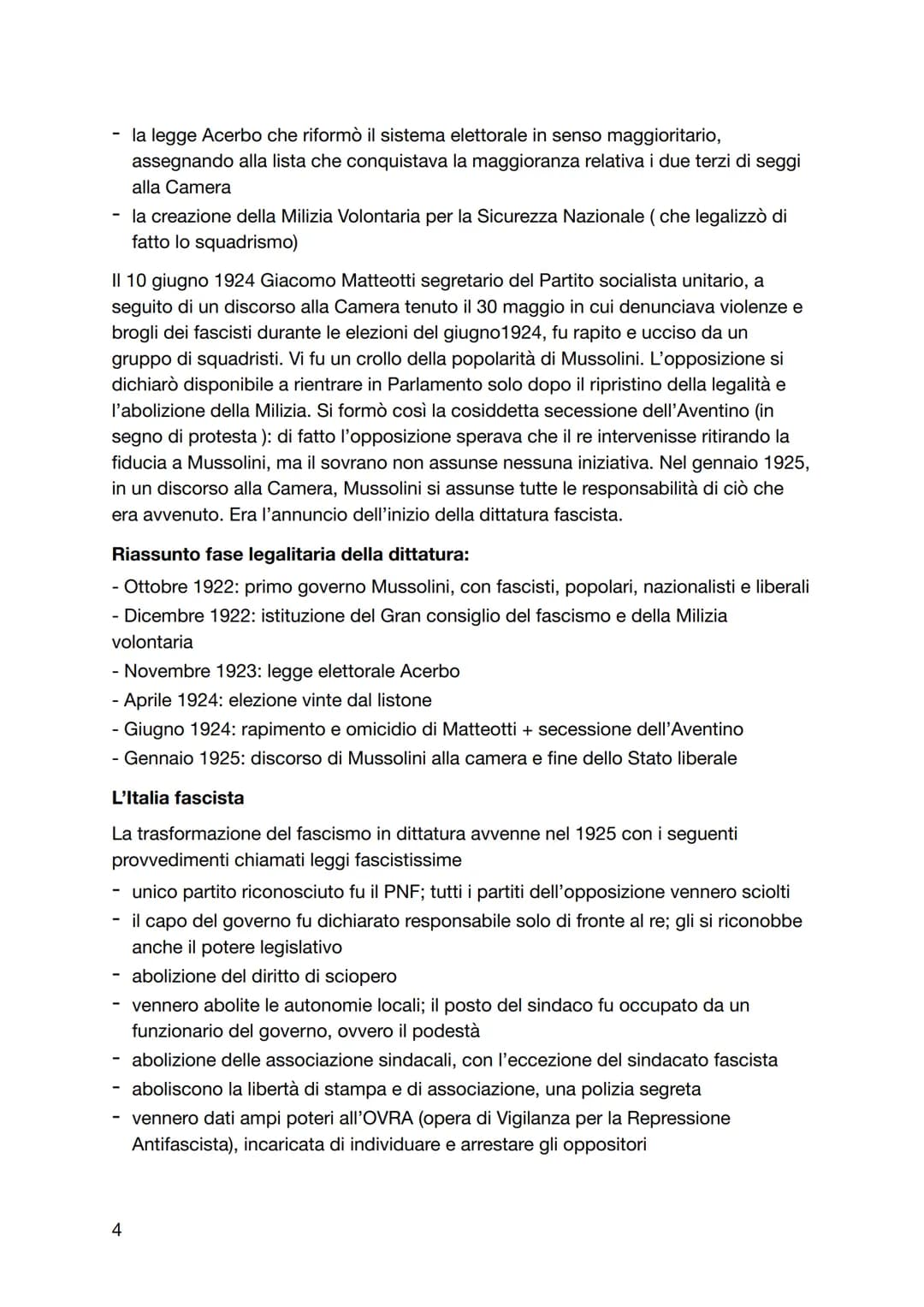 L'avvento del fascismo in Italia
DOPOGUERRA
I problemi del dopoguerra I Trattati di Parigi (1919-1920) intendevano creare un
nuovo equilibri