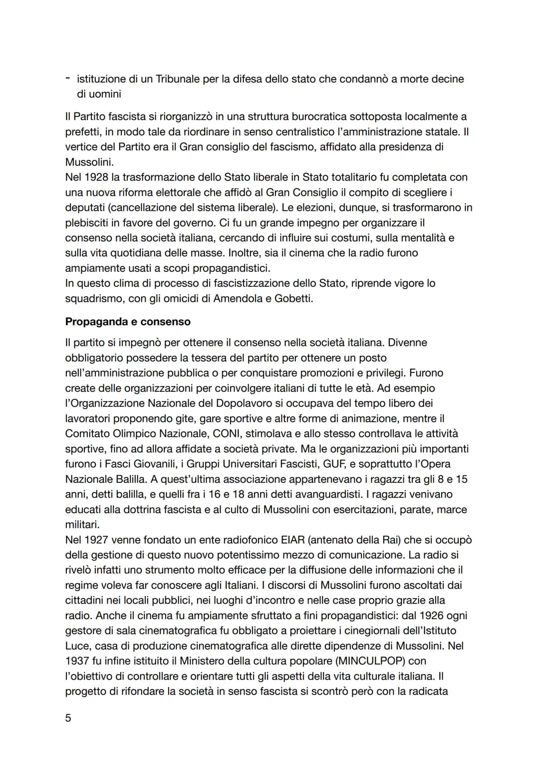 L'avvento del fascismo in Italia
DOPOGUERRA
I problemi del dopoguerra I Trattati di Parigi (1919-1920) intendevano creare un
nuovo equilibri