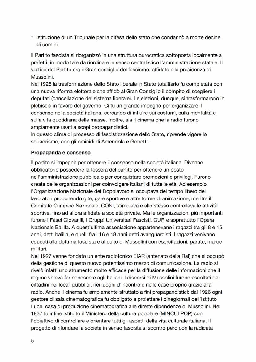 L'avvento del fascismo in Italia
DOPOGUERRA
I problemi del dopoguerra I Trattati di Parigi (1919-1920) intendevano creare un
nuovo equilibri
