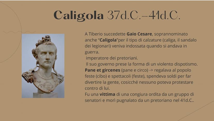 1
1
DINASTIA
GIULIO-CLAUDIA
27 a.C. al 68 d.C
↑ La successione di Augusto
Con dinastia Giulio-Claudia si indica la famiglia alla
quale appar