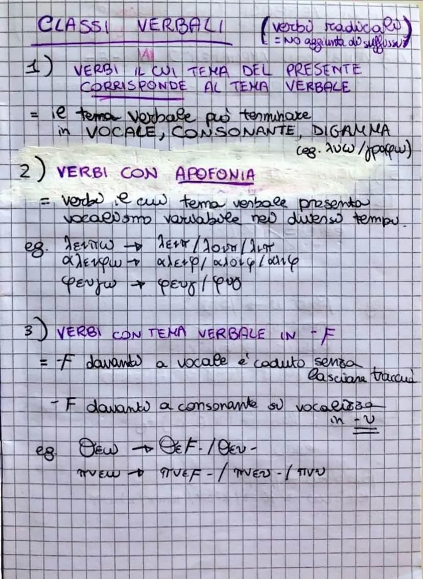 9
• Ceassi verbalw
Tempi vousae
Paradigmi
(-00)
(-εις)
(-ει)
-τον
-τον
VERBI
-μεν
τε
-ντι (> -ουσι)
Desirenze
Principall
con atematico
-μαι
