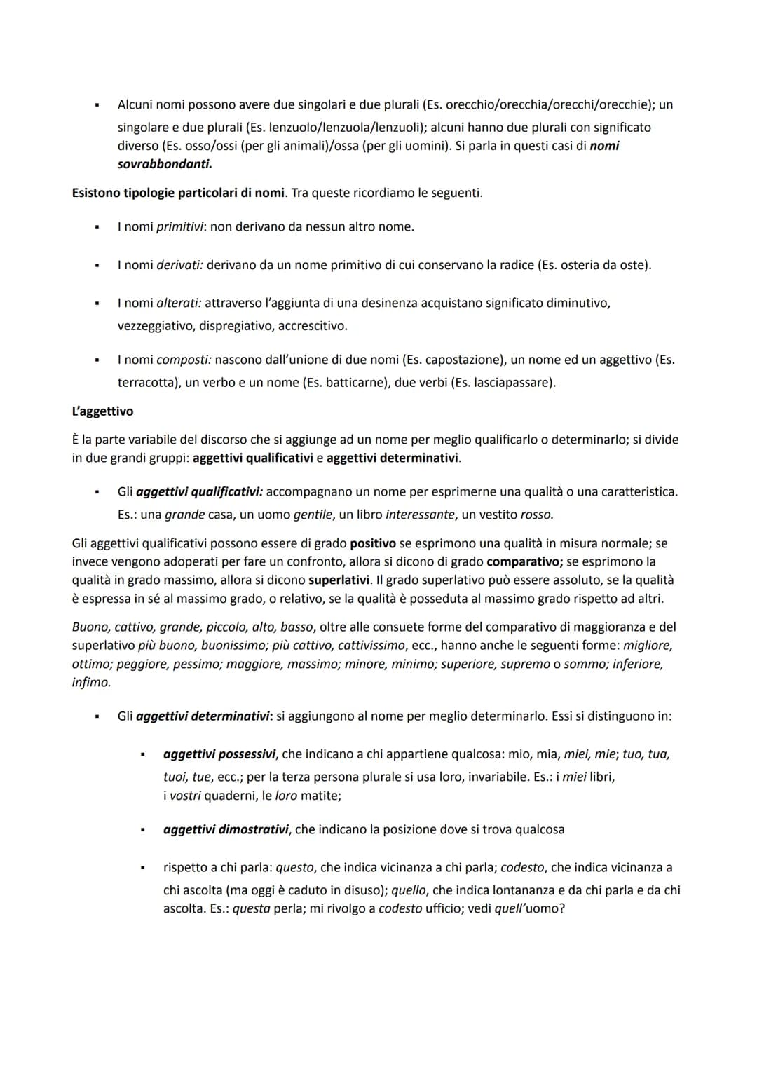 Grammatica Italiana
Morfologia
La morfologia è quella branca della grammatica che studia le regole che presiedono alla formazione delle
paro