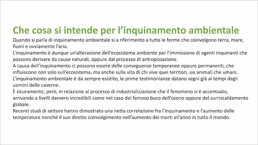 L'inquinamento ambientale è un problema molto sentito negli ultimi anni.
Se per tanto tempo, soprattutto a partire dagli anni Ottanta in poi