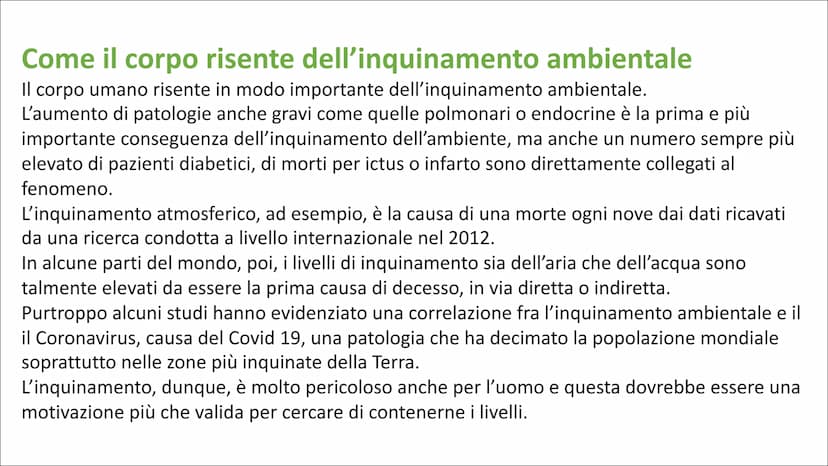L'inquinamento ambientale è un problema molto sentito negli ultimi anni.
Se per tanto tempo, soprattutto a partire dagli anni Ottanta in poi