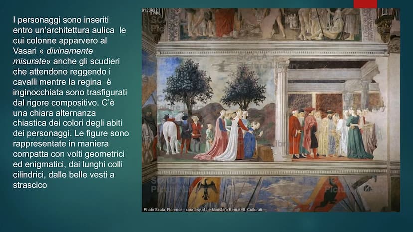 Piero Della Francesca (1420-1492)
Piero di Benedetto de' Franceschi
Pittore intellettuale di grande cultura, e
difficile da interpretare. Le
