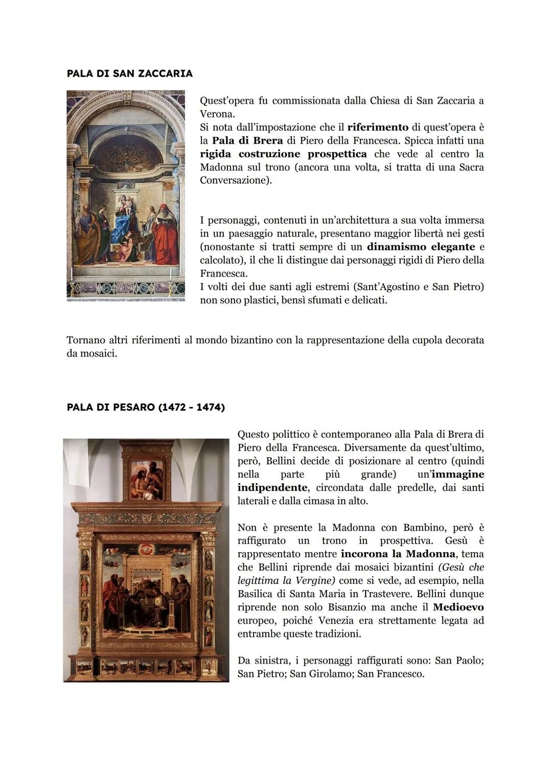GIOVANNI BELLINI (1433-1516)

Giovanni Bellini proviene da una famiglia di pittori ancora
legati alla tradizione tardo gotica, ma incontrand