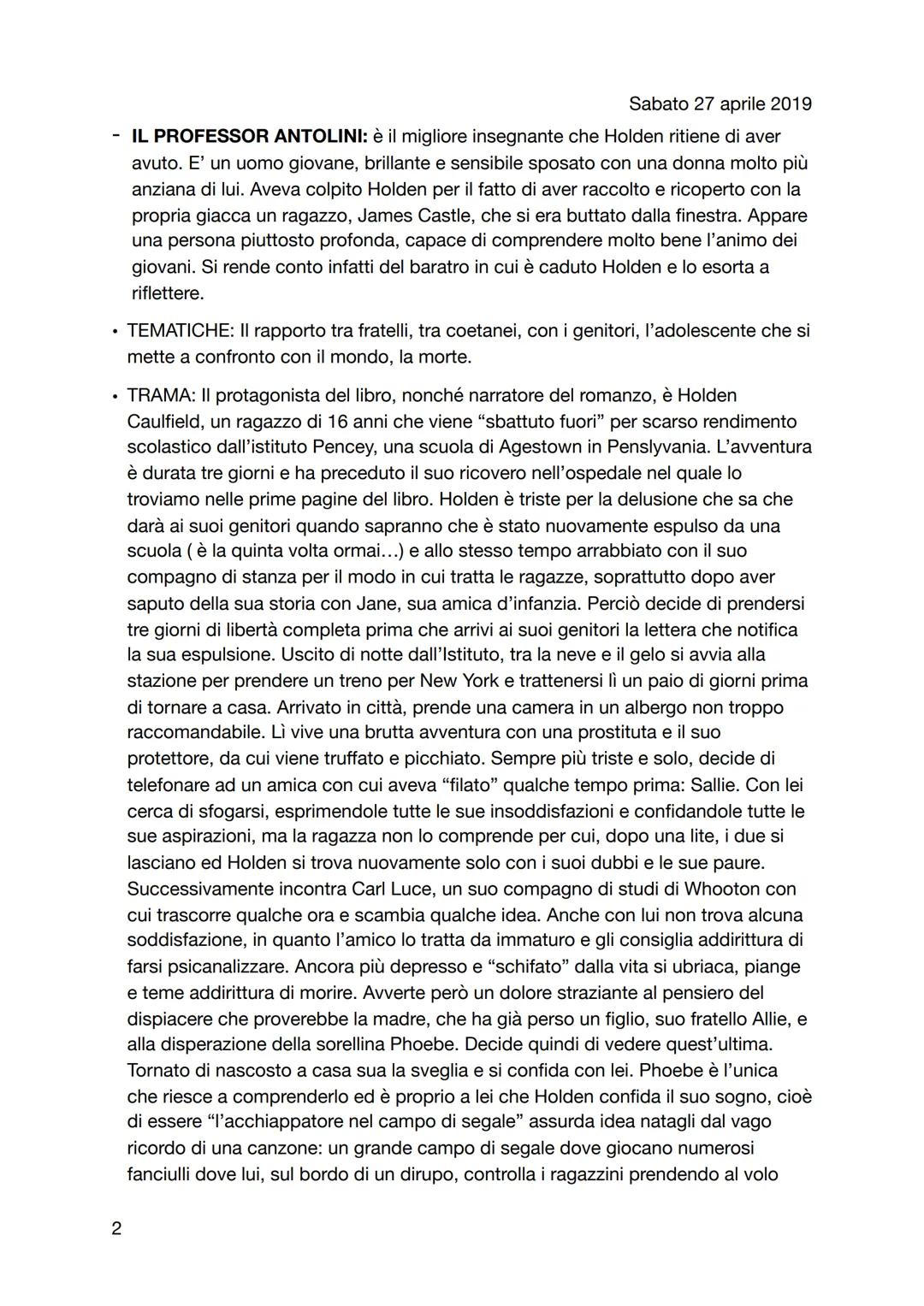 Scheda libro " il giovane Holden"
TITOLO: Il giovane Holden
• AUTORE: J. D. Salinger
• CASA EDITRICE: Einaudi
CITTÀ E ANNO DI PUBBLICAZIONE: