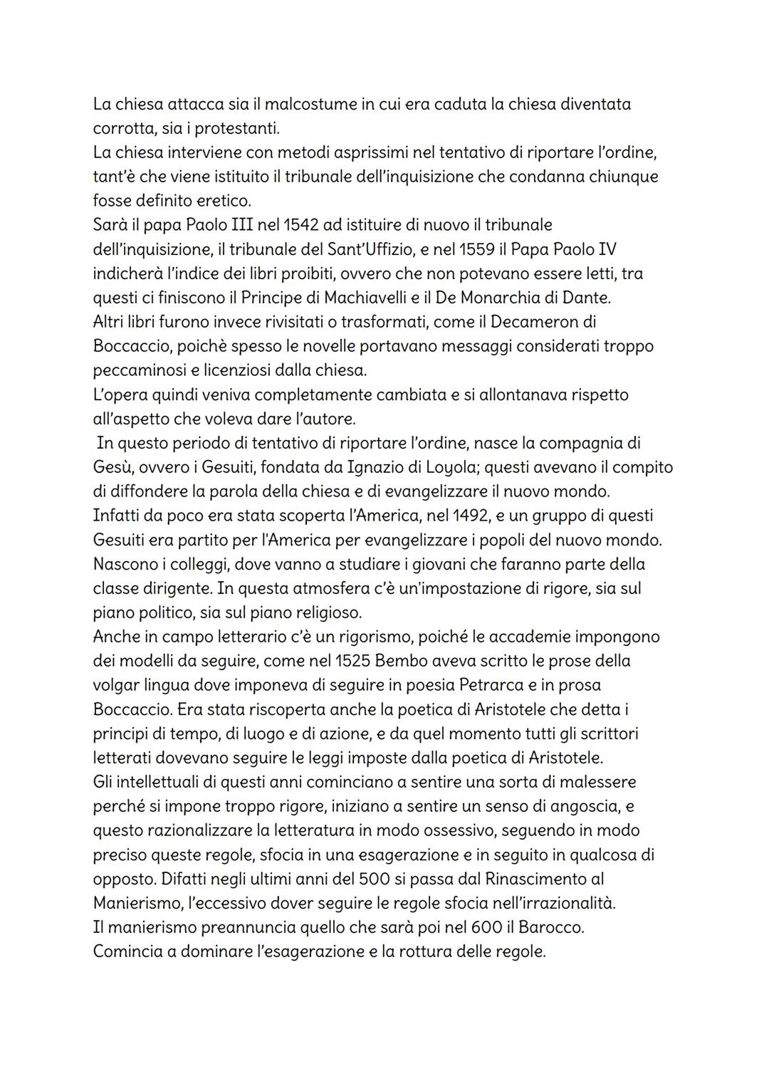 Tasso
Contesto storico
Nel 1559 con la pace di Cateau - Cambrésis l'Italia passa sotto il dominio
spagnolo, sarà un dominio rude e aspro.
La