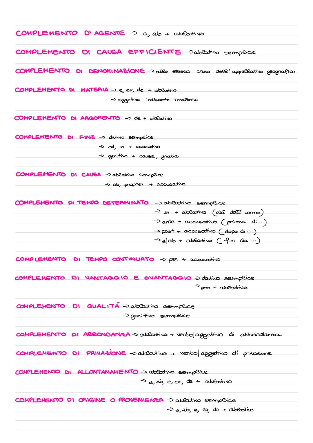 COMPLEMENTO
COMPLEMENTO DI MEZZO →→→> ablativo. semplice →> cose. e animali
accusativo -> persone
per
COMPLEMENTO DI COMPAGNIA
O UNIONE
citt