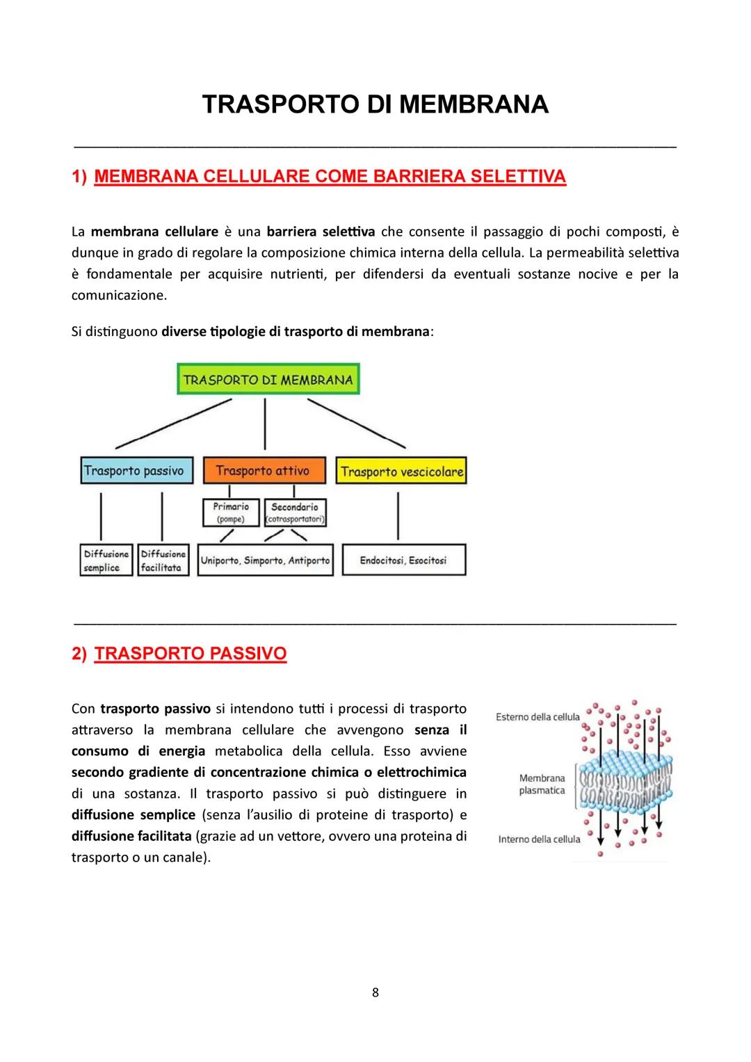 # LA MEMBRANA CELLULARE

1) FUNZIONI DELLA MEMBRANA CELLULARE

La membrana cellulare, anche chiamata membrana plasmatica o plasmalemma, è un