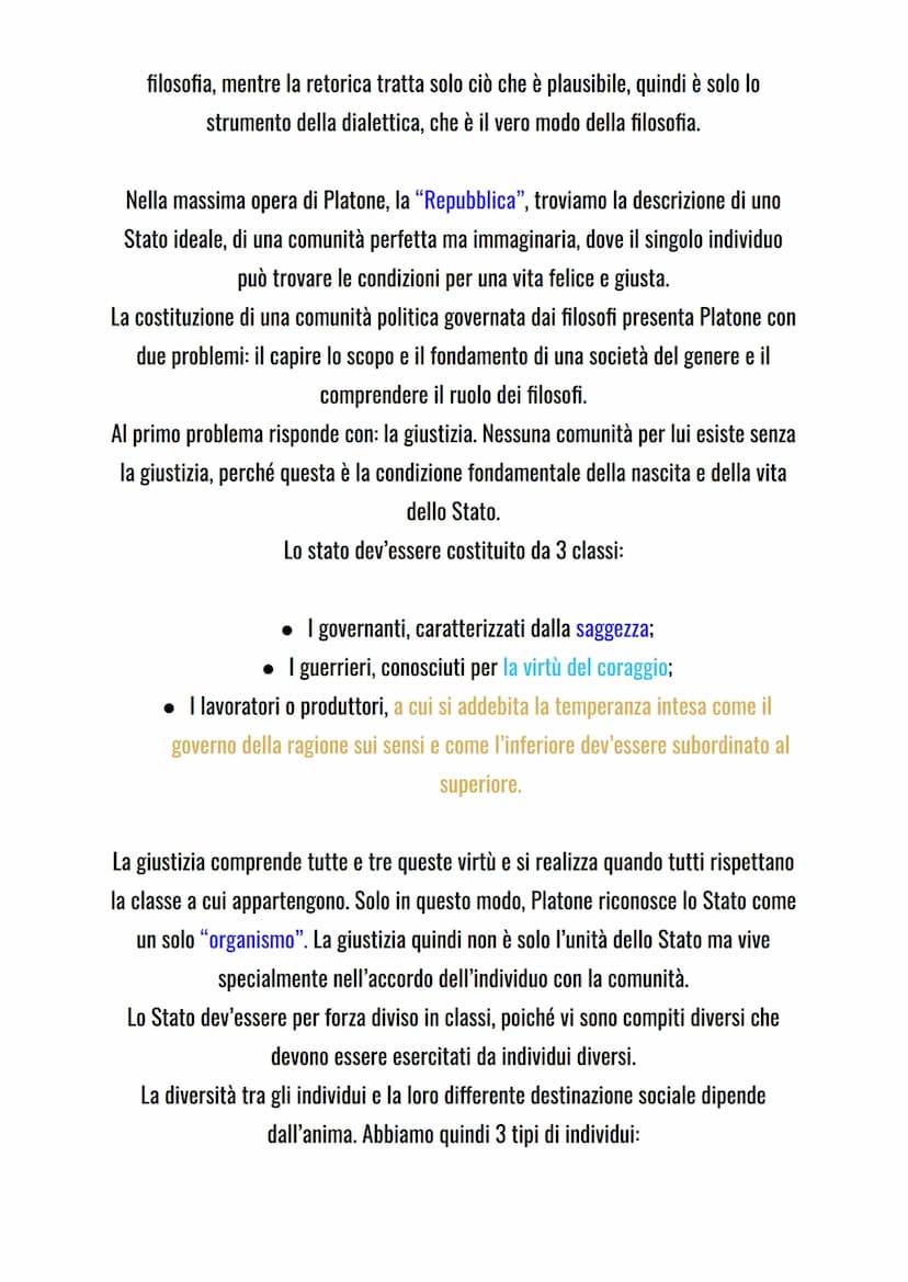 Capitolo III, Filosofia
Platone
Aristocle nacque ad Atene nel 428 a.C. da una famiglia aristocratica, morì nel 347
a.C. Venne soprannominato