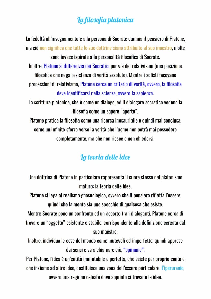 Capitolo III, Filosofia
Platone
Aristocle nacque ad Atene nel 428 a.C. da una famiglia aristocratica, morì nel 347
a.C. Venne soprannominato
