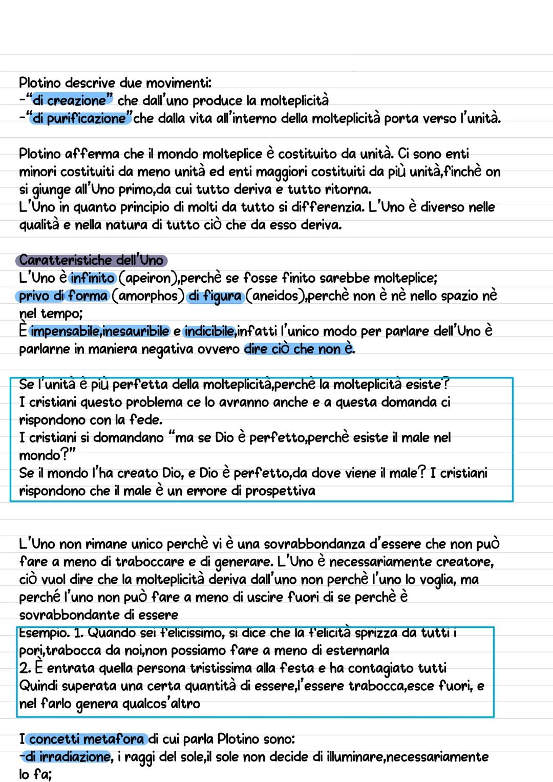 Plotino
Il neoplatonismo è quella particolare interpretazione del pensiero di Platone che
venne data in età ellenistica,e che riassume in sè