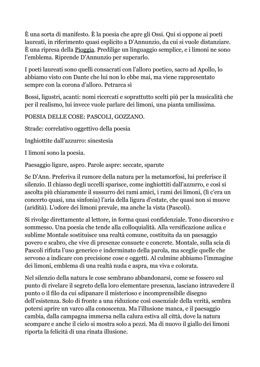 MONTALE
Genova, 1896. Diploma di ragioniere. Molto dotato vocalmente, musica infatti
importantissima, e si vede anche nelle poesie. Partecip