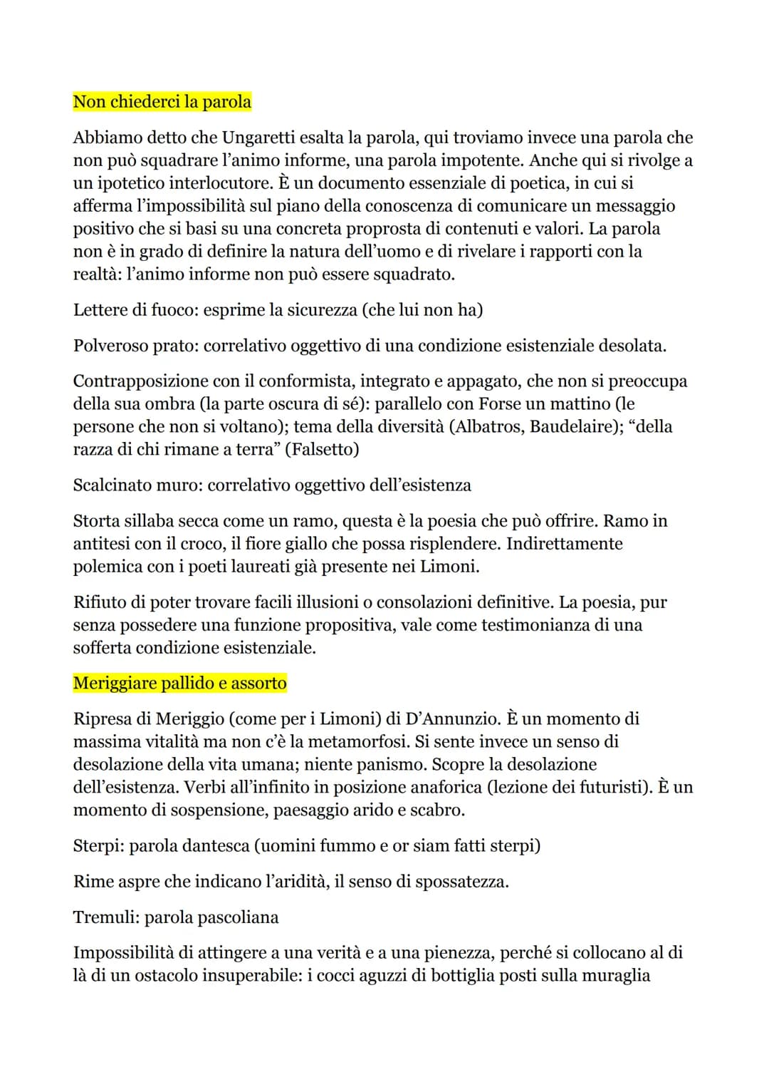 MONTALE
Genova, 1896. Diploma di ragioniere. Molto dotato vocalmente, musica infatti
importantissima, e si vede anche nelle poesie. Partecip