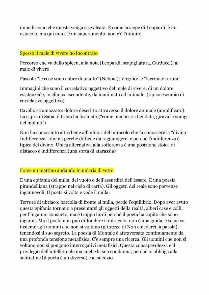 MONTALE
Genova, 1896. Diploma di ragioniere. Molto dotato vocalmente, musica infatti
importantissima, e si vede anche nelle poesie. Partecip