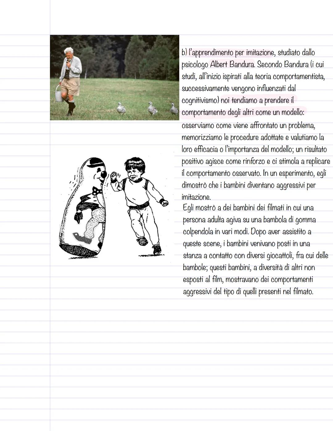 Come apprendiamo
L'apprendimento è qualsiasi variazione del comportamento (risposta) di un soggetto indotta
dall'esperienza (qualsiasi situa