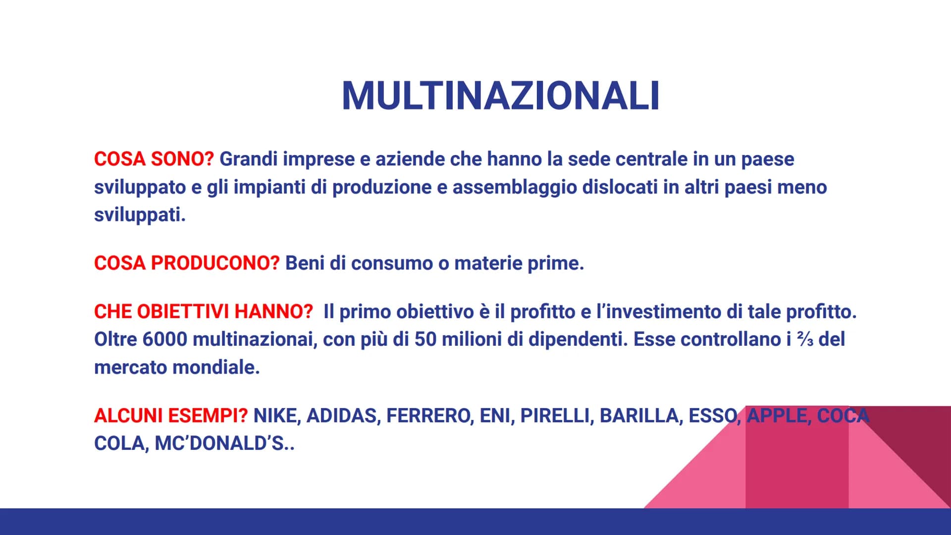 GLOBALIZZAZIONE COSA SI INTENDE PER GLOBALIZZAZIONE?
Interdipendenza tra i paesi, processo di
unificazione mondiale che porta a parlare del
