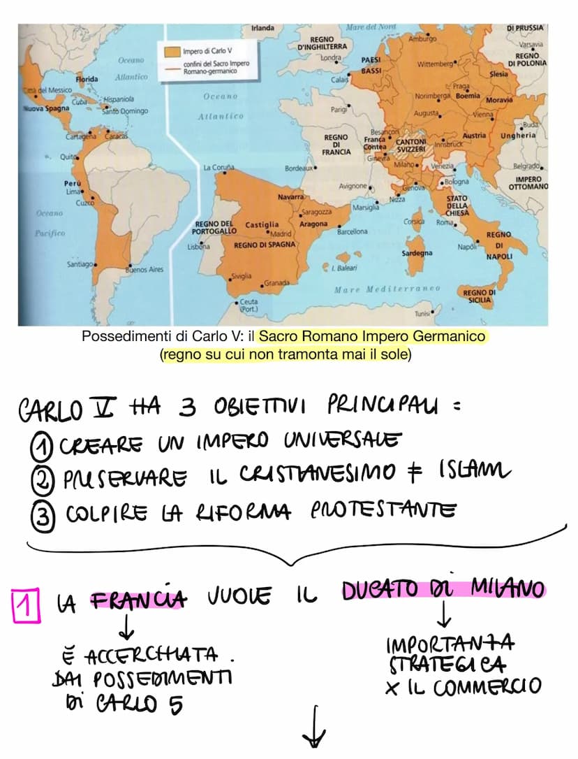 Giovanna
la pazza (Italia
meridionale,
Spagna e
America)
CARLO I
Isabella
di Castiglia
Filippo
il bello (muore nel
1506)
Carlo 5
1506 → DUCA
