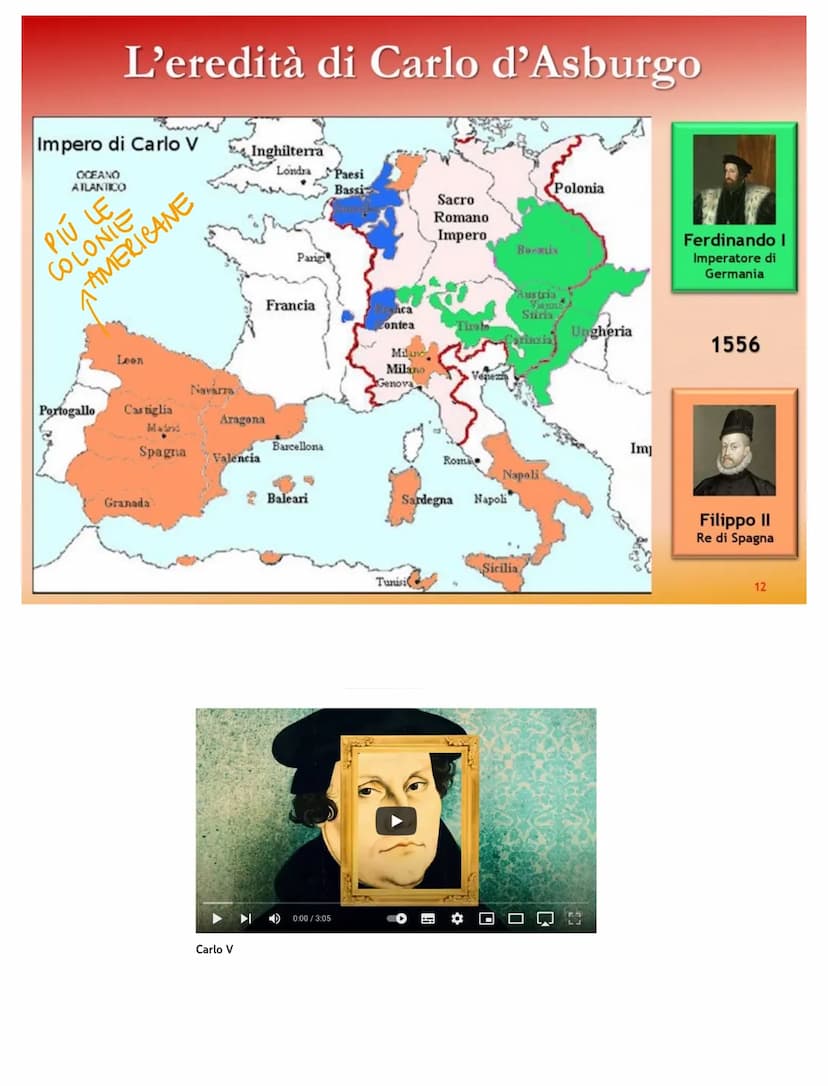 Giovanna
la pazza (Italia
meridionale,
Spagna e
America)
CARLO I
Isabella
di Castiglia
Filippo
il bello (muore nel
1506)
Carlo 5
1506 → DUCA