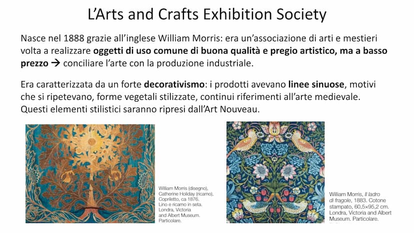 ART NOUVEAU Un'arte nuova
Il movimento Art Nouveau, sviluppatosi tra la fine dell'Ottocento e gli inizi del
Novecento, aspira a un'arte nuov