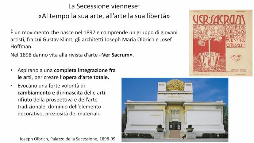 ART NOUVEAU Un'arte nuova
Il movimento Art Nouveau, sviluppatosi tra la fine dell'Ottocento e gli inizi del
Novecento, aspira a un'arte nuov