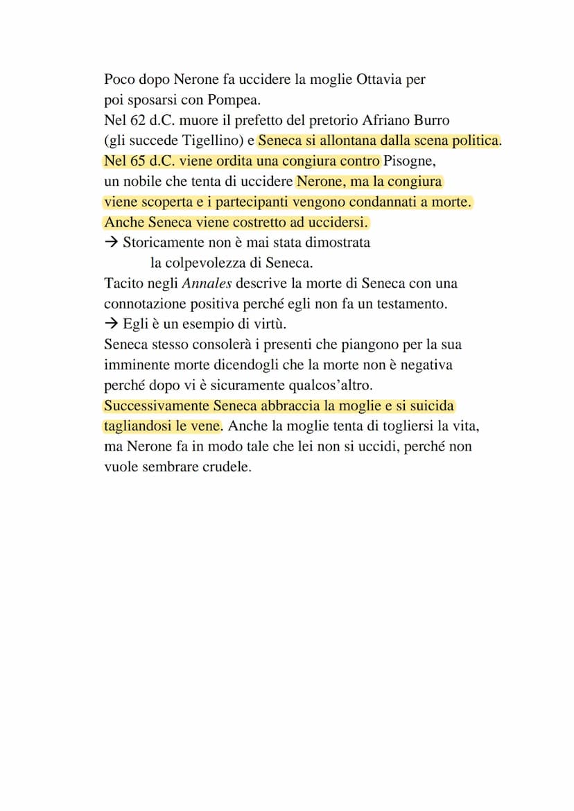 Seneca
• La vita
Seneca nasce a Cordova intorno al 4 d.C, e apparteneva ad
una famiglia ricca del rango equestre. Sin da piccolo studia
a Ro