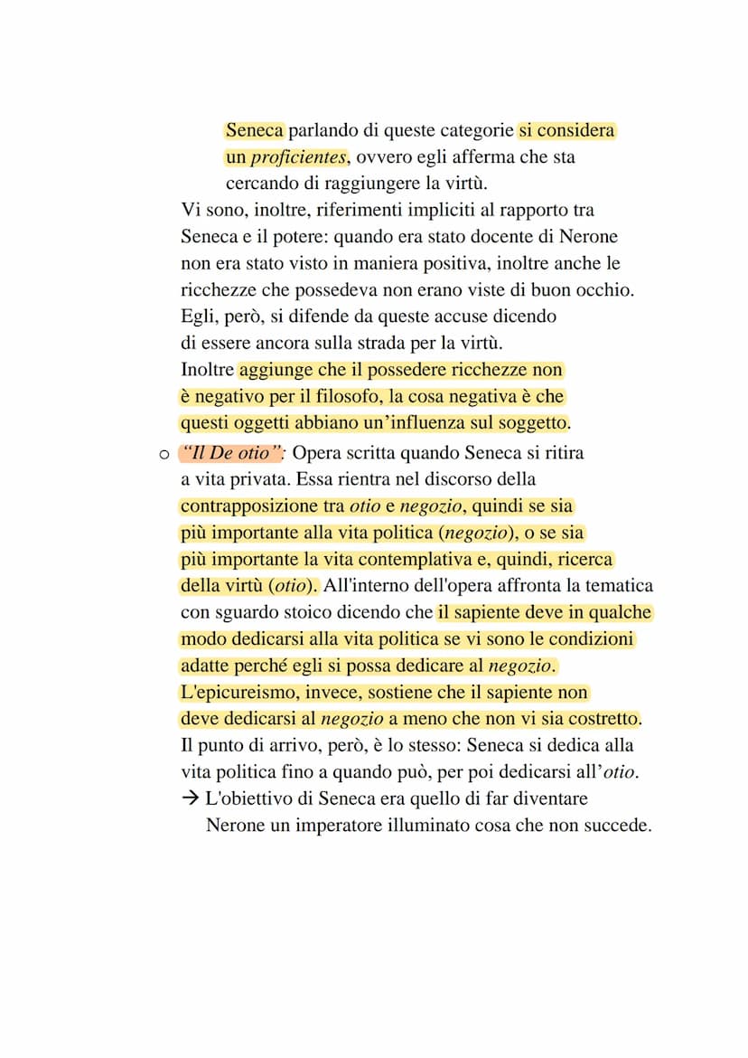 Seneca
• La vita
Seneca nasce a Cordova intorno al 4 d.C, e apparteneva ad
una famiglia ricca del rango equestre. Sin da piccolo studia
a Ro