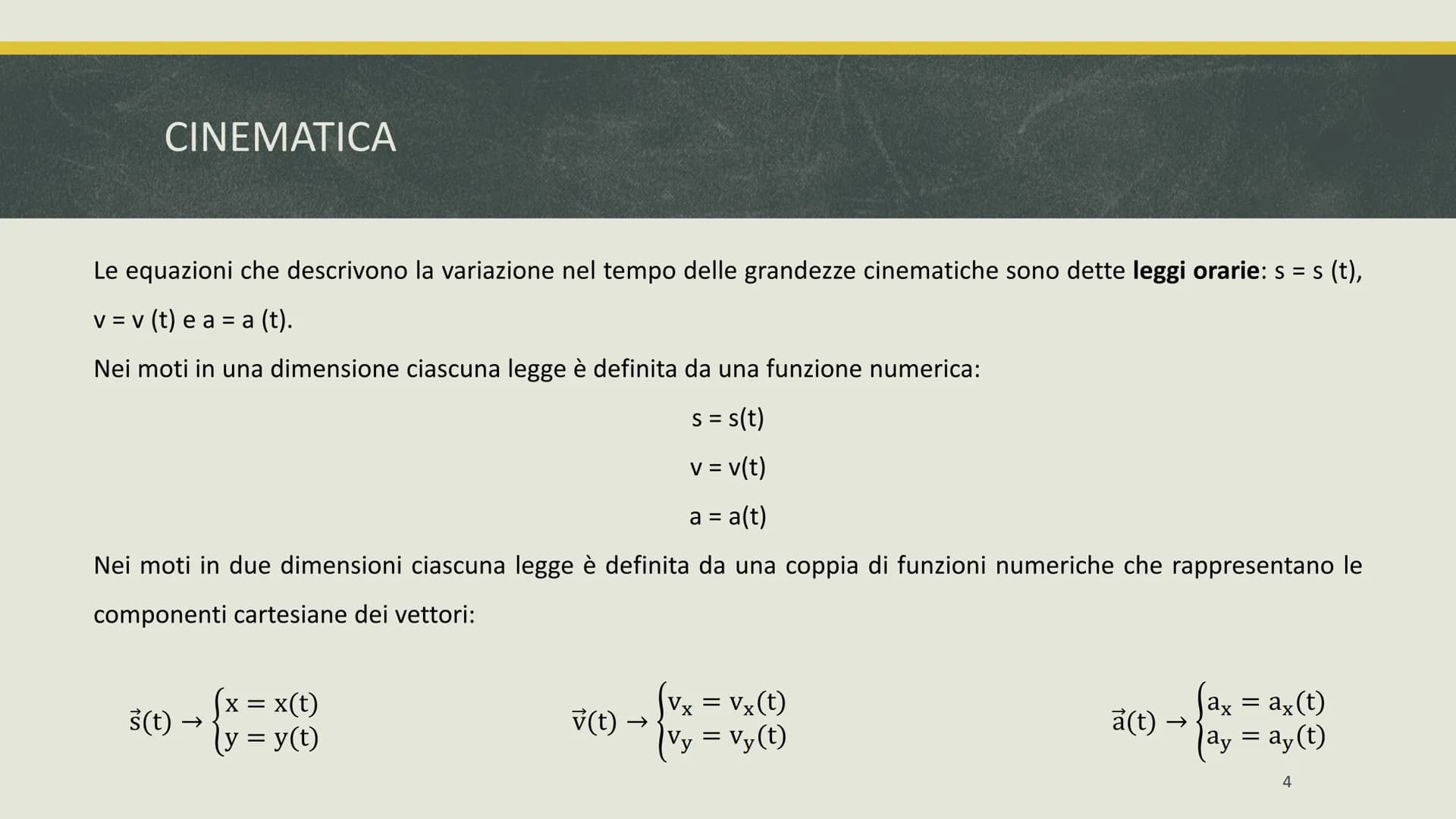 La cinematica
A.S. 2022/2023
24-2
n
601
% CINEMATICA
La cinematica studia il moto dei corpi, senza indagare le cause del movimento.
Per stud