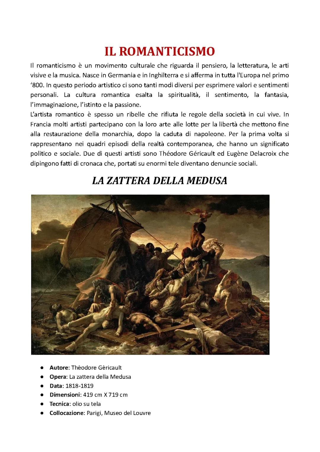 Il romanticismo e la zattera della medusa 