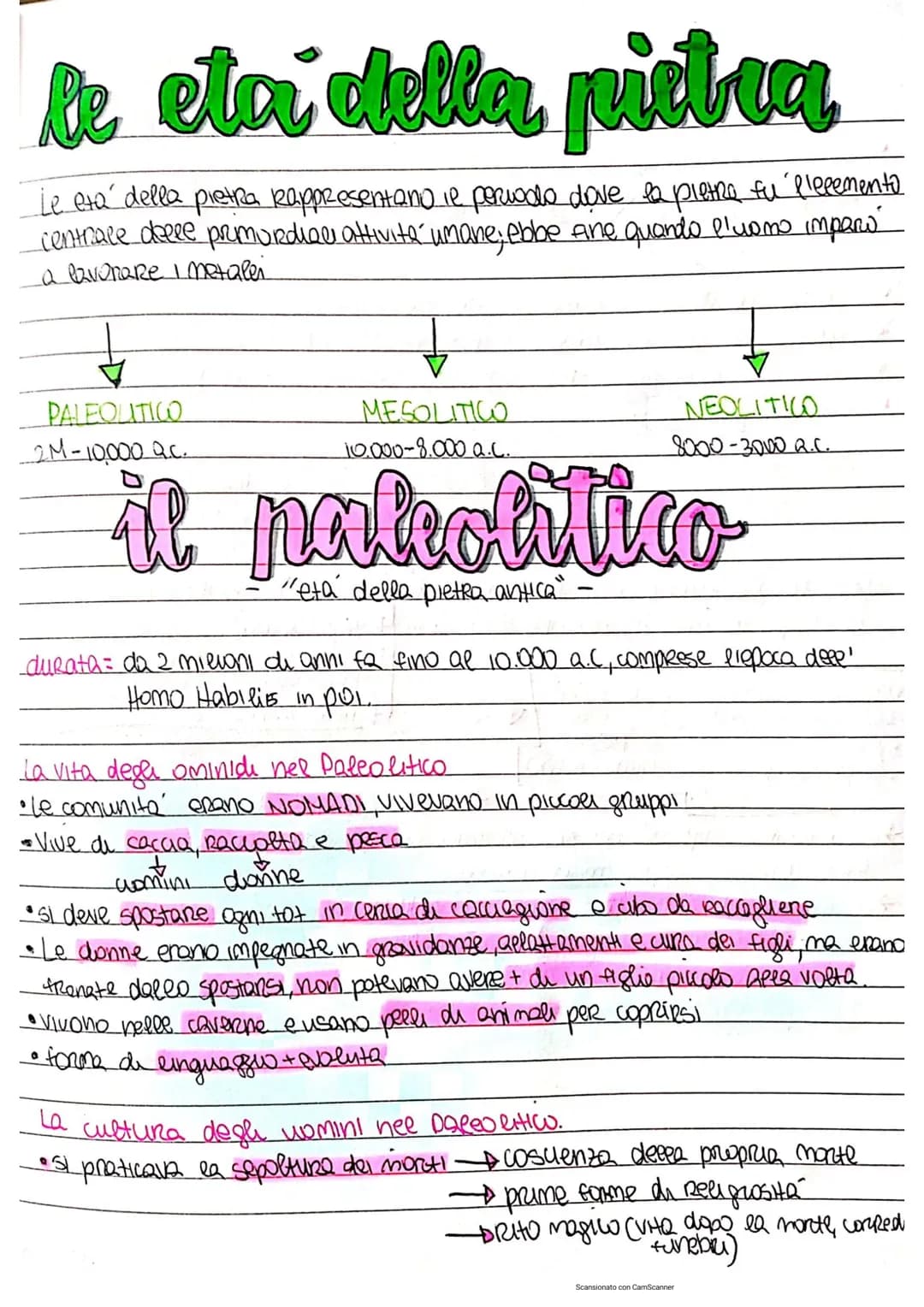 te eta della pietra
Le eta della pietra Rappresentano le periodo dove la pietre fu plecemento
centrale deeee primordial attività umane; ebbe