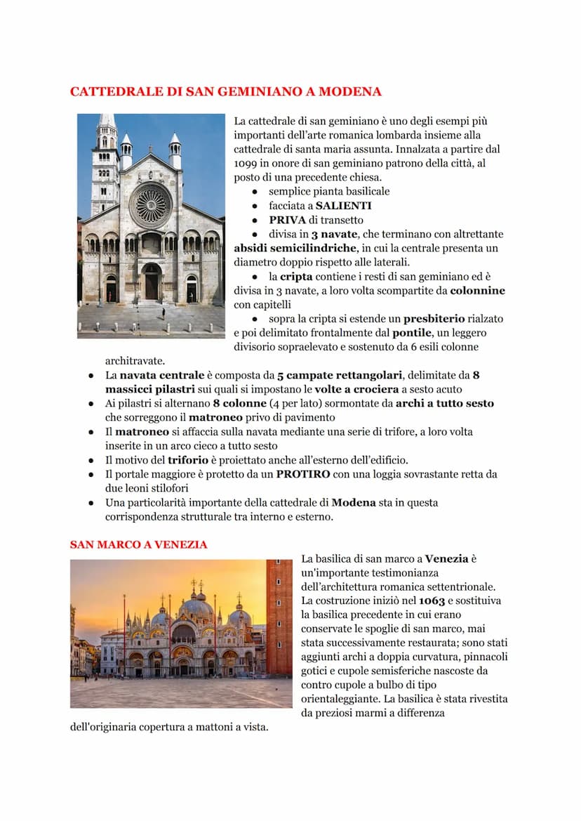 ARTE ROMANICA
A differenza dall'arte paleocristiana che era unica e omogenea in tutto l'impero,
l'arte romanica non obbedisce più alle regol