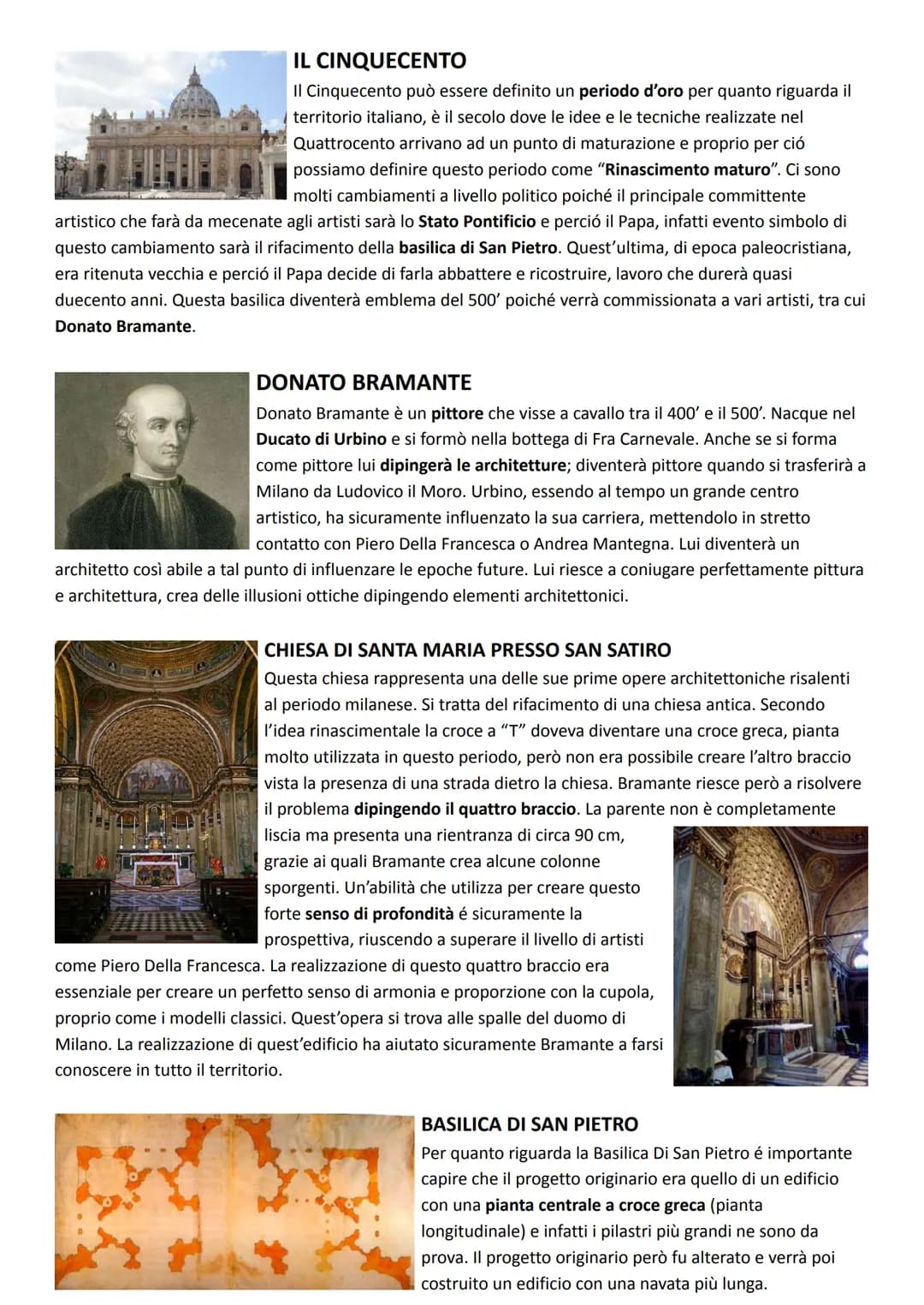 IL CINQUECENTO
Il Cinquecento può essere definito un periodo d'oro per quanto riguarda il
territorio italiano, è il secolo dove le idee e le