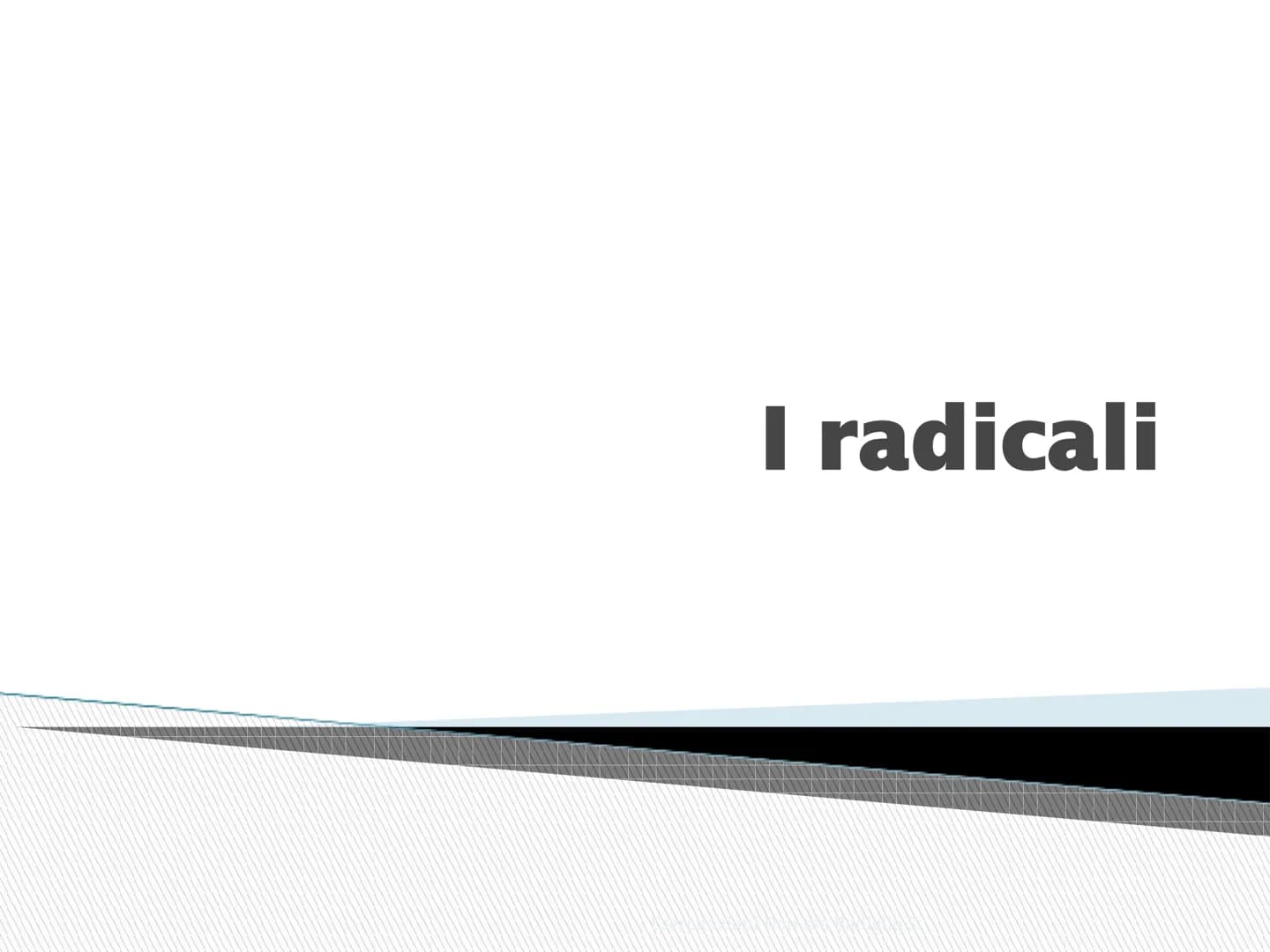 I radicali Definizione
Dato un numero n intero positivo, si chiama
radice aritmetica del numero non negativo a
il numero reale non negativo 